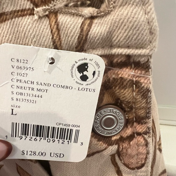 NWT L Free people Floral Print Overalls - Picture 2 of 2